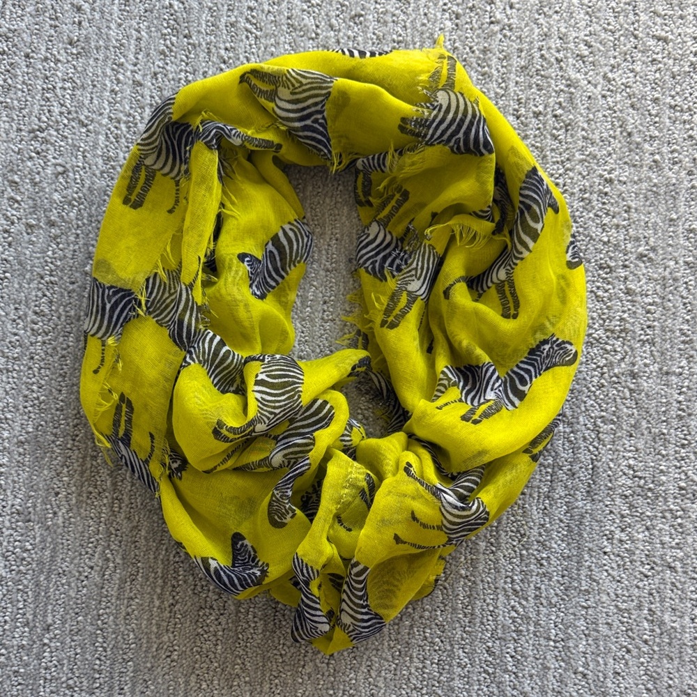 Cooperative Vibrant Yellow Zebra Scarf